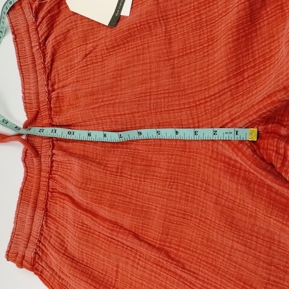 Wonderly Orange Gauze Raw Hem Drawstring Pant Size Medium - Picture 8 of 13